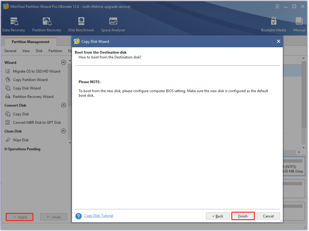 execute the copy operation
