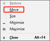 choose the Move option