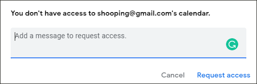 add a message to request access