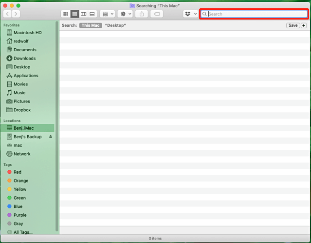 open Finder in Mac