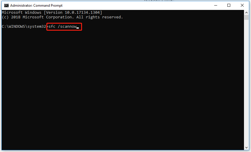 type scan command
