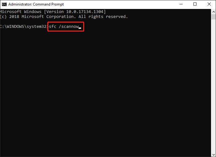 type scan command