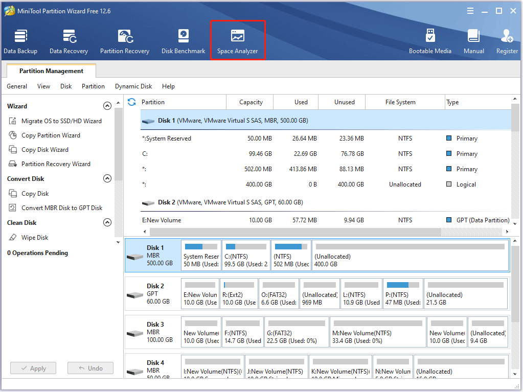 click Space Analyzer
