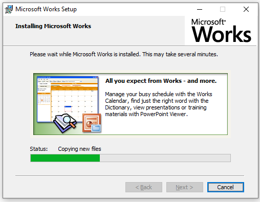 installing Microsoft Works