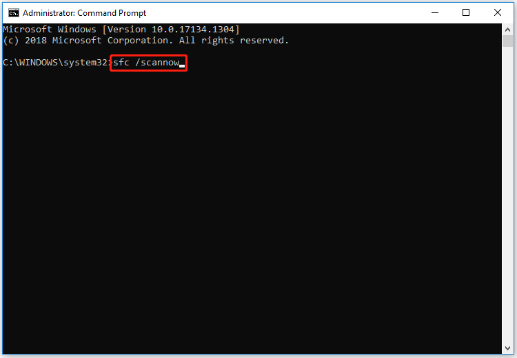 type the command