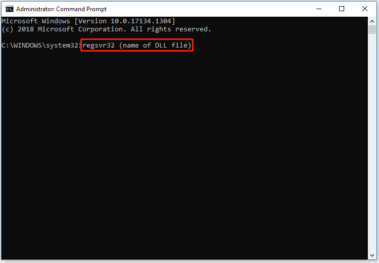 type the command