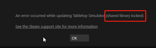 Steam shared library locked