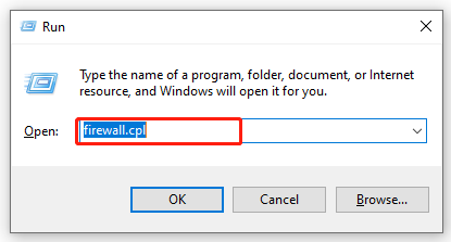 open Firewall via the Run box