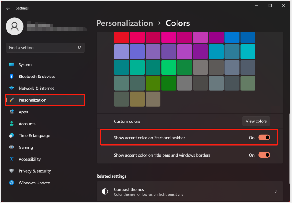 disable window border color