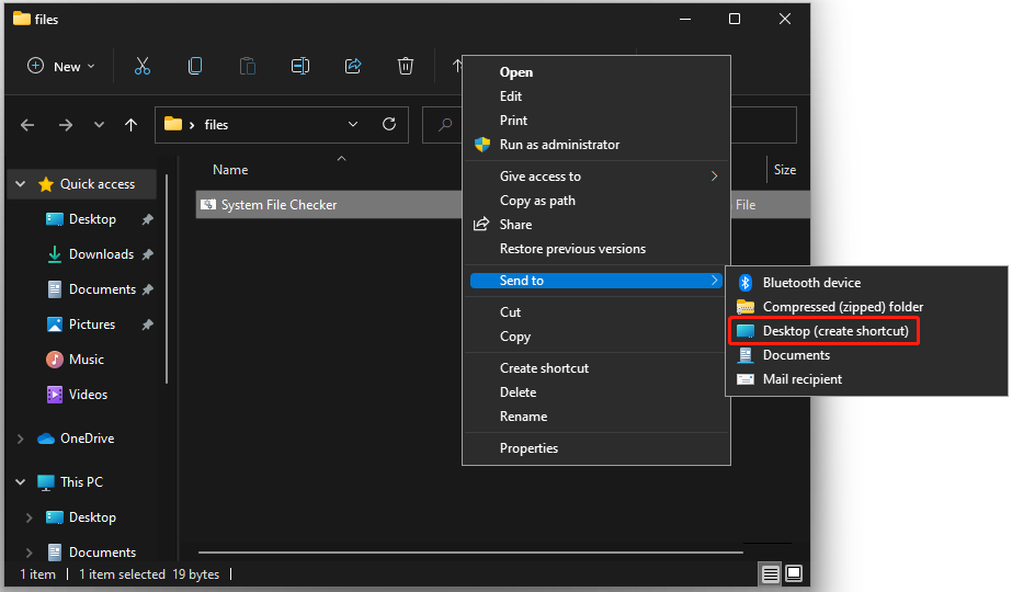 How to Add a System File Scan Desktop Shortcut on Windows 11/10