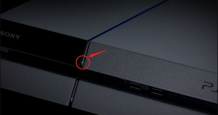 press Power button on the PS4 console