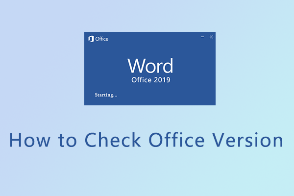 check Office version