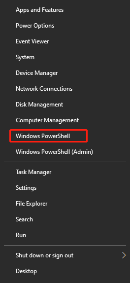 open Windows PowerShell
