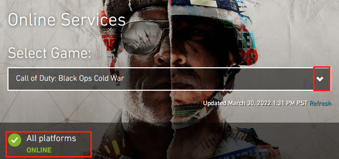 check Activision support page