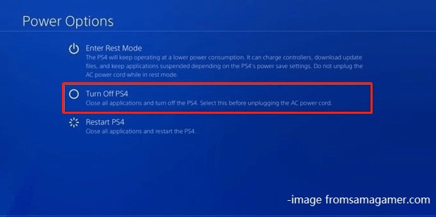 turn off PS4