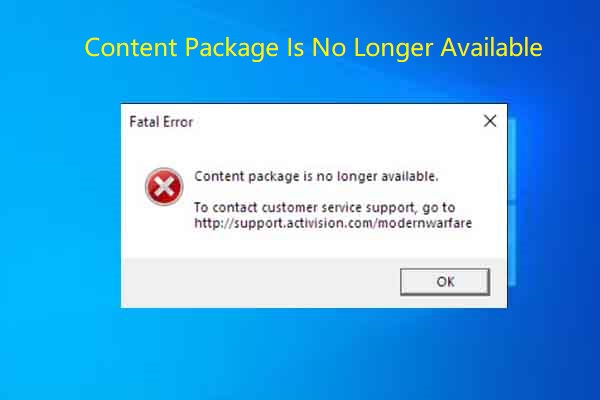 content package no longer available