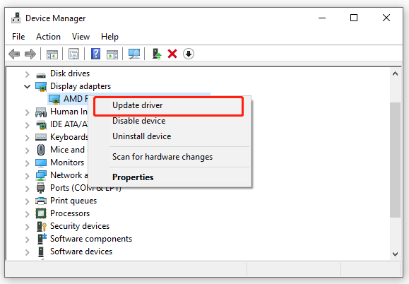 update display adapter driver