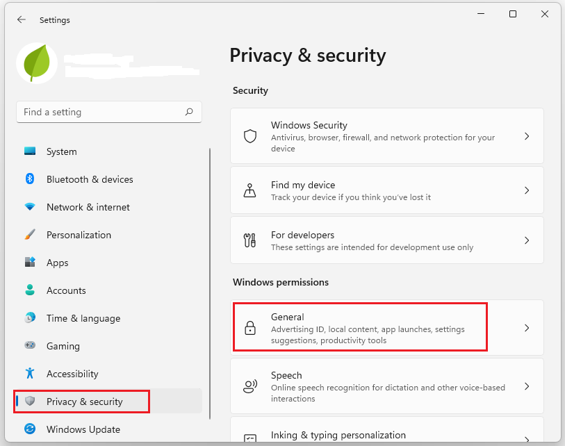 open system app and enter the interface of General