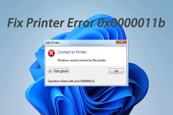 share printer error 11b windows 10