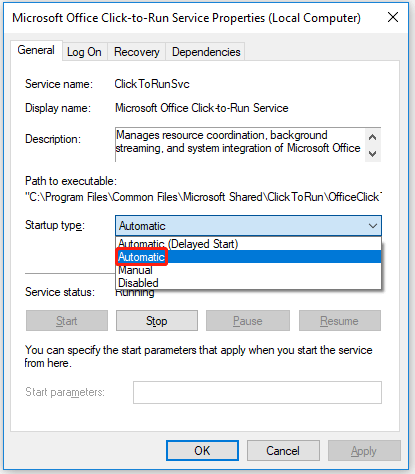 select the Automatic option