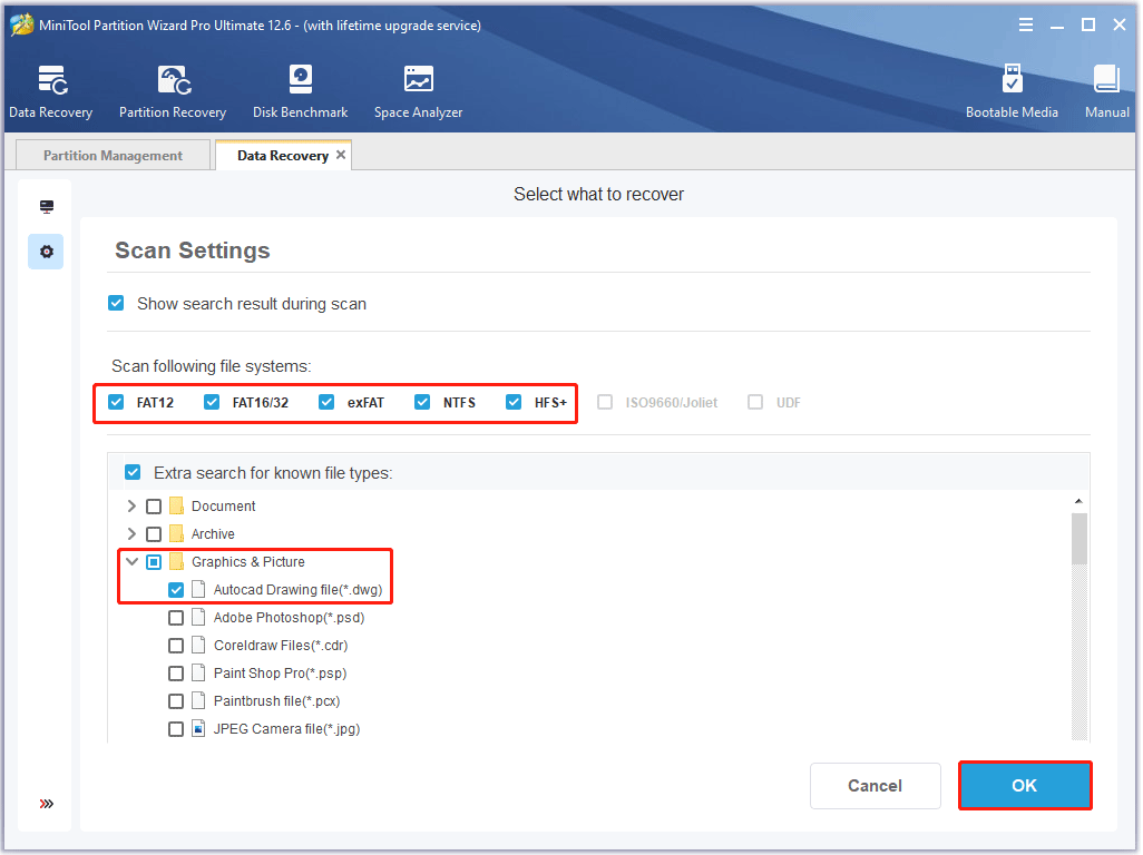 adjust Scan Settings