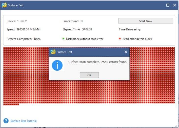 check bad sectors using MiniTool Partition Wizard