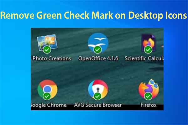 remove green check mark on desktop icons thumbnail