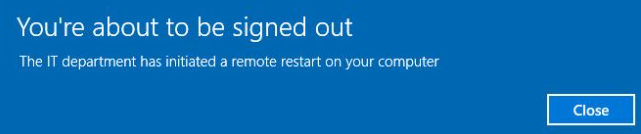 you are about to be signed out on the remote computer