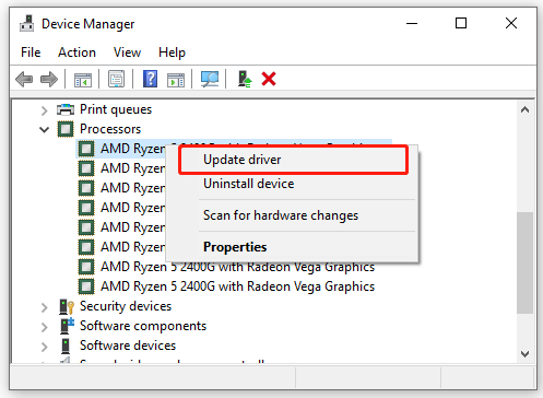 update AMD Ryzen driver