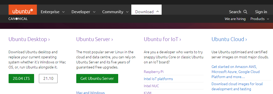 choose which Ubuntu edition you want