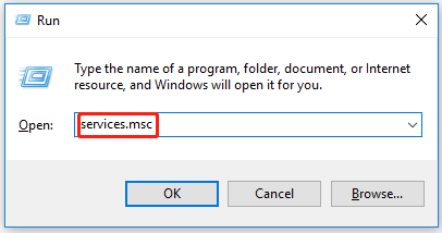open the Windows Services app