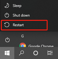 restart the computer