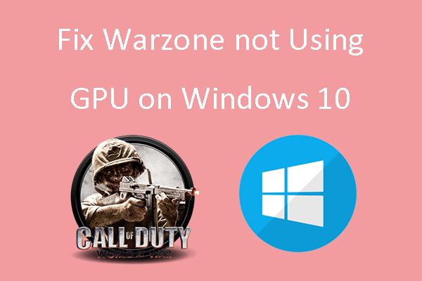 Warzone not using GPU