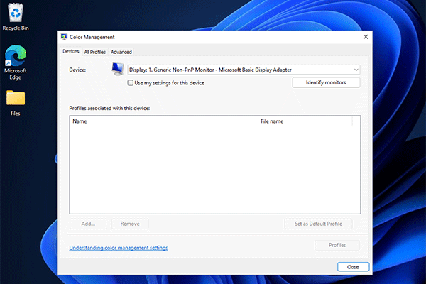 Windows 11 Color Management not working