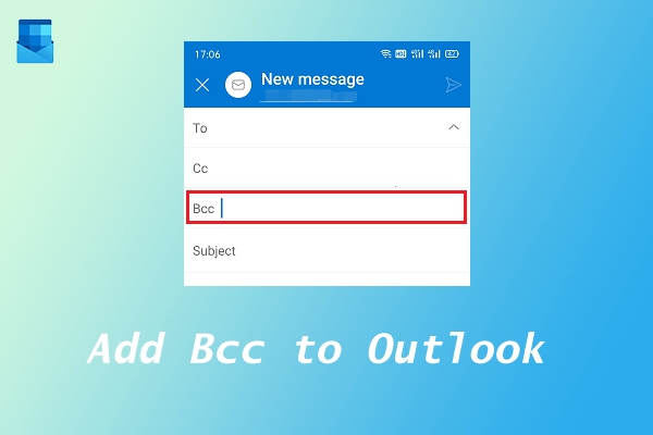 add Bcc to Outlook