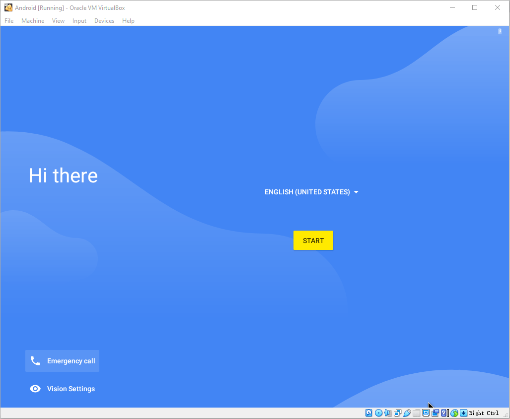 start setting up Android