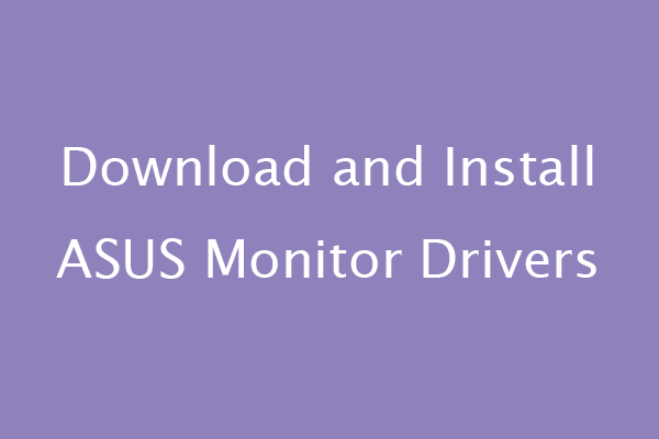 ASUS monitor drivers