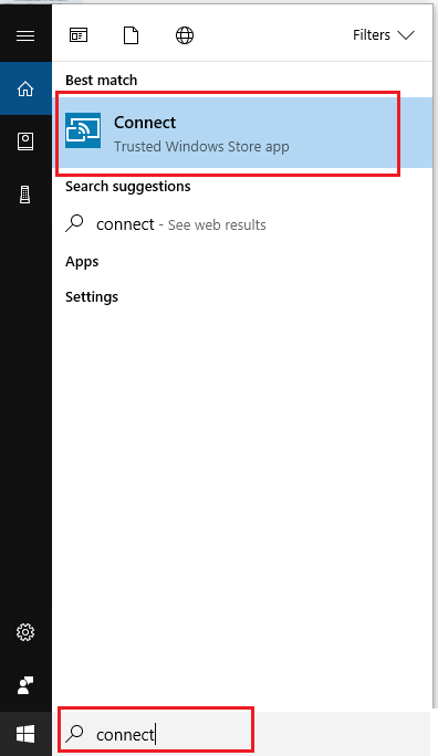 search for Connect app