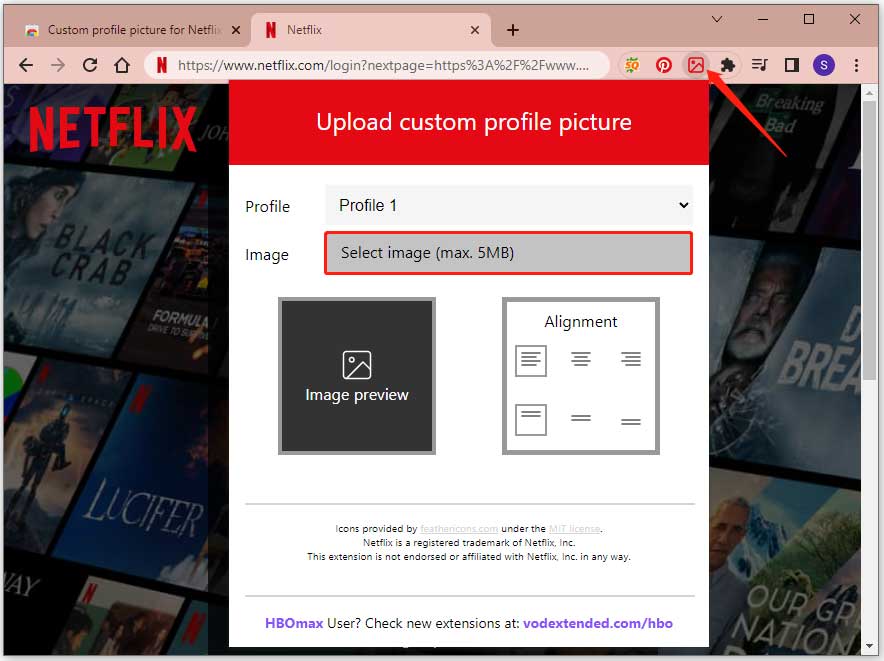 How to get and set a custom profile picture for netflix minitool