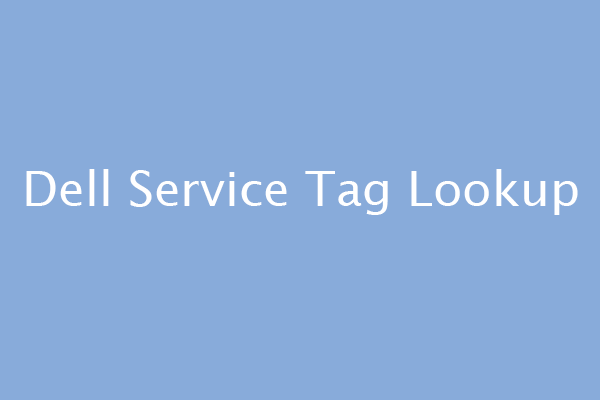 Dell service tag lookup