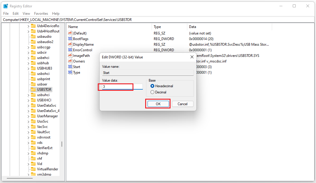 set Value data as 3