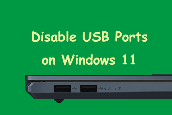 How to Disable USB Ports on a Windows 11 PC/Laptop?