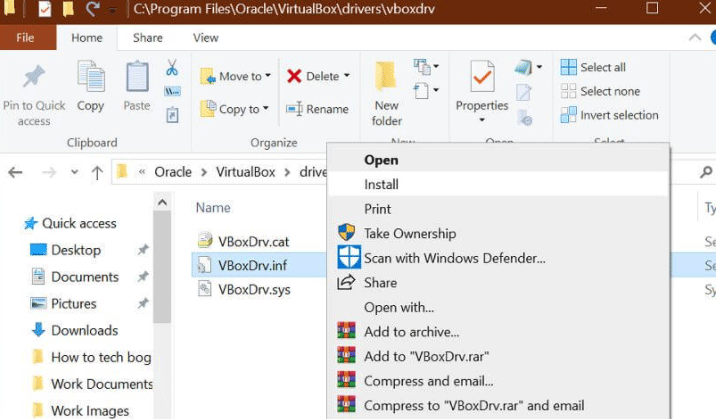 install VBoxDrv.inf
