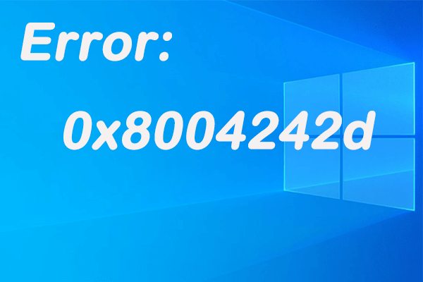 error: 0x8004242d