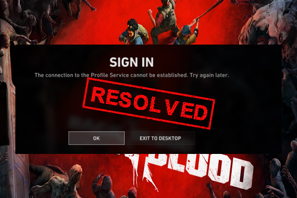 fix back 4 blood profile service cannot be established thumbnail