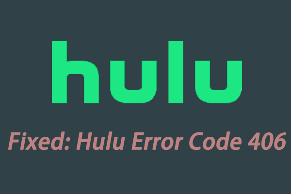 Hulu error code 406