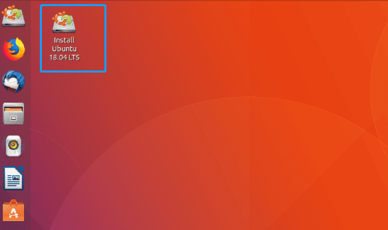 double click Install Ubuntu icon