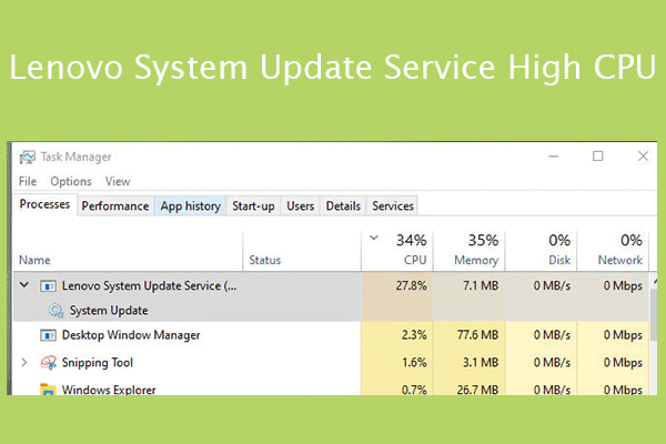 4 Ways to Fix the Lenovo System Update Service High CPU Issue