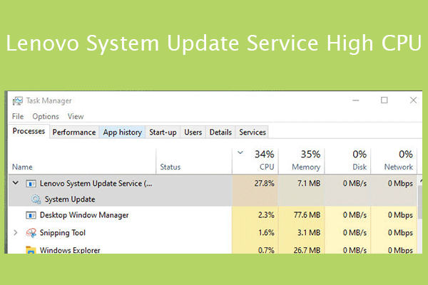 4 Ways to Fix the Lenovo System Update Service High CPU Issue 4 Ways to Fix the Lenovo System Update Service High CPU Issue