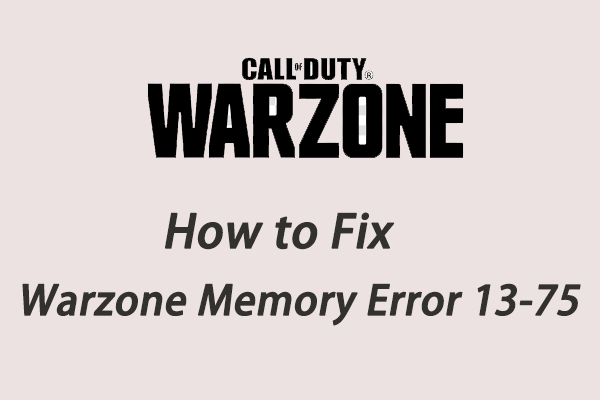 memory error 13-75